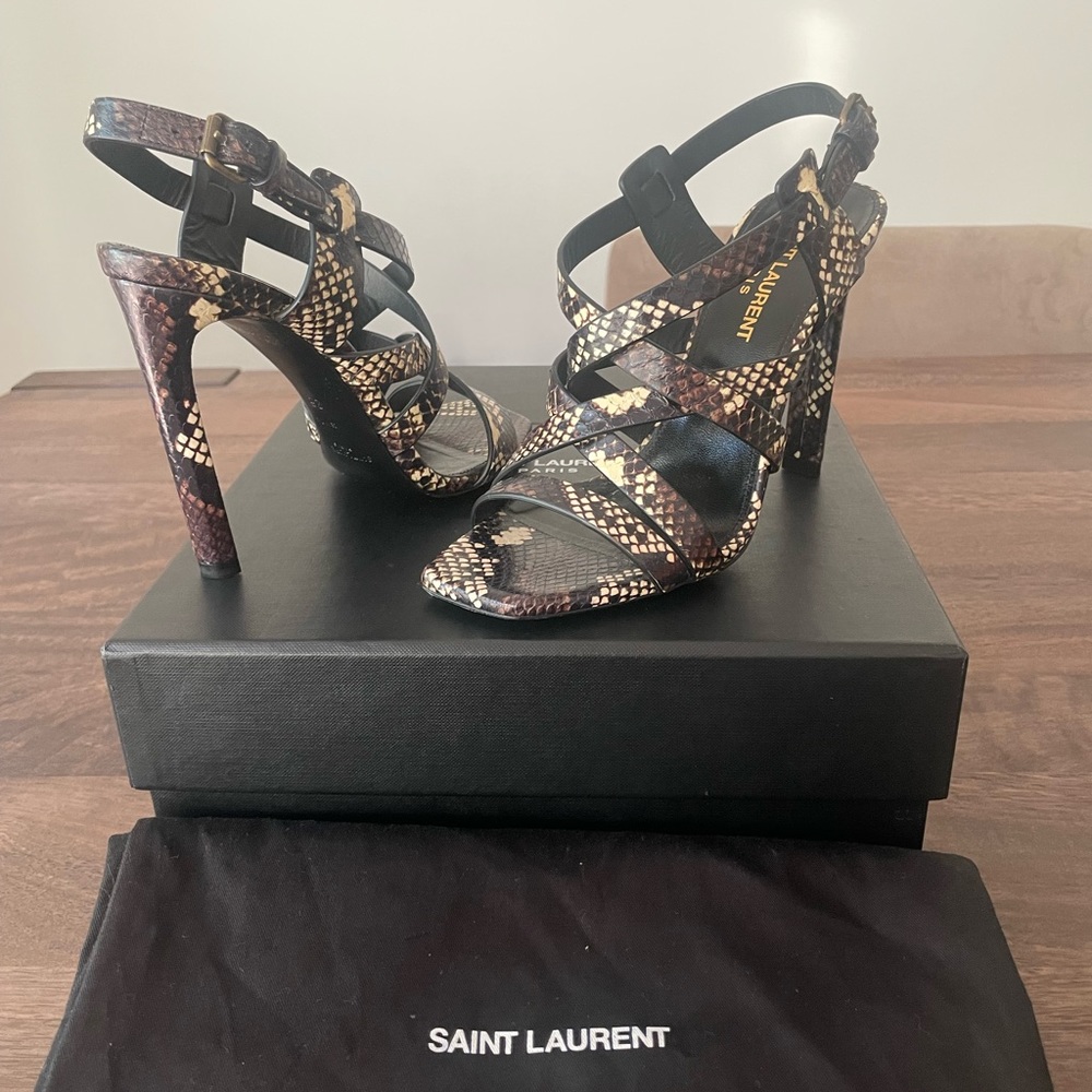 Saint Laurent Snakeskin Sandals